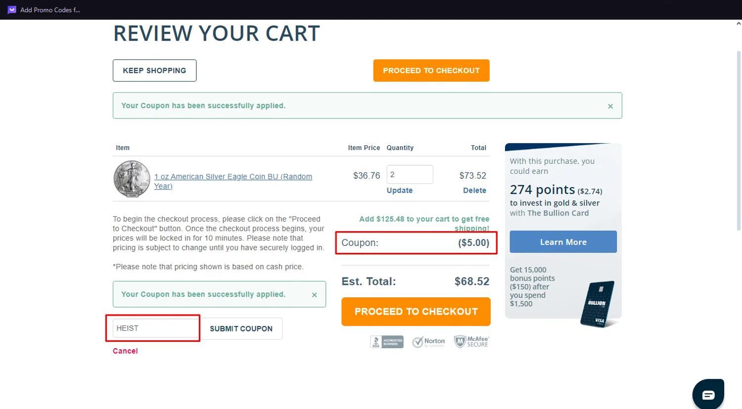 How to apply Apmex coupon code